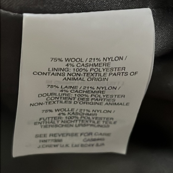 NWT - S/M - J. Crew Toggle Wool Cashmere Blend Cape Coat - Heather Gray - Picture 10 of 10